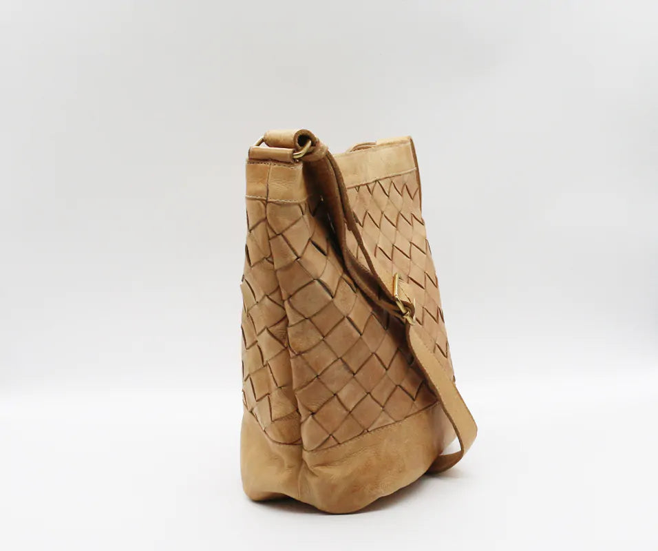 Basket Weave Bucket Bag