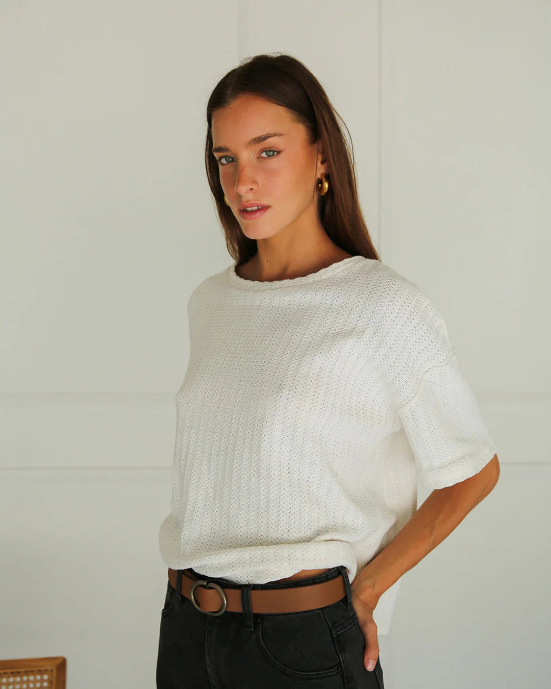 Daisy Leather Belt