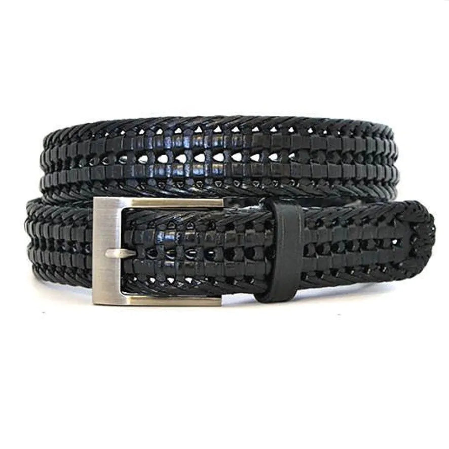 Jack Mens Leather Woven Belt