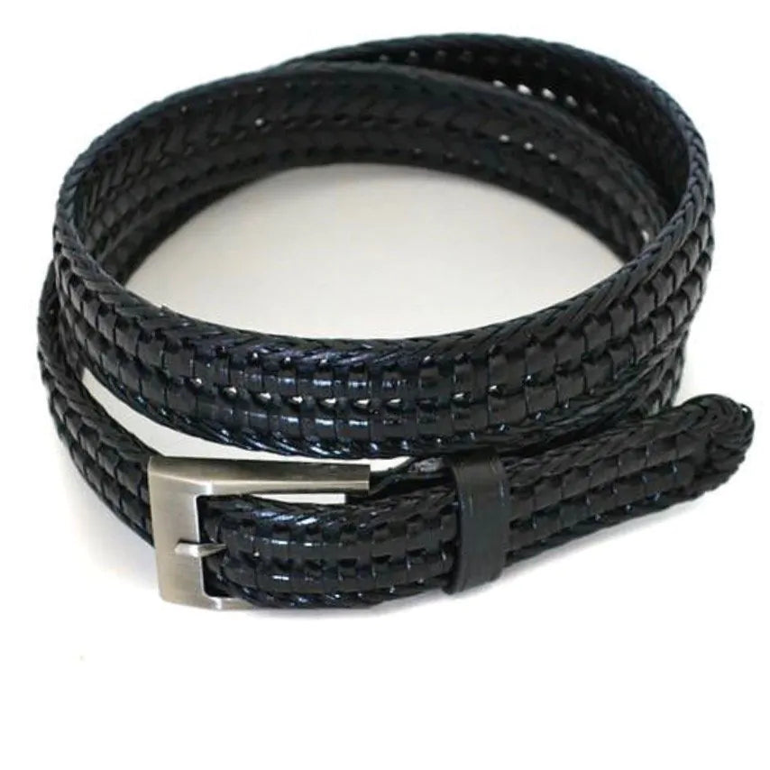Jack Mens Leather Woven Belt