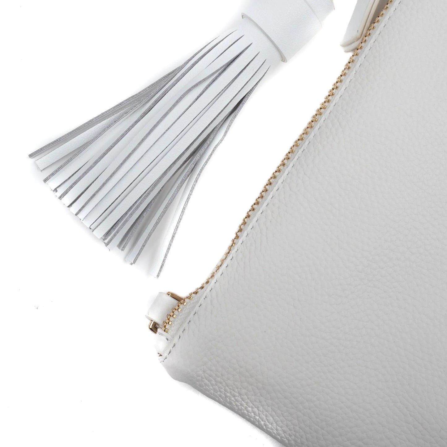 Mickey White Croc Clutch