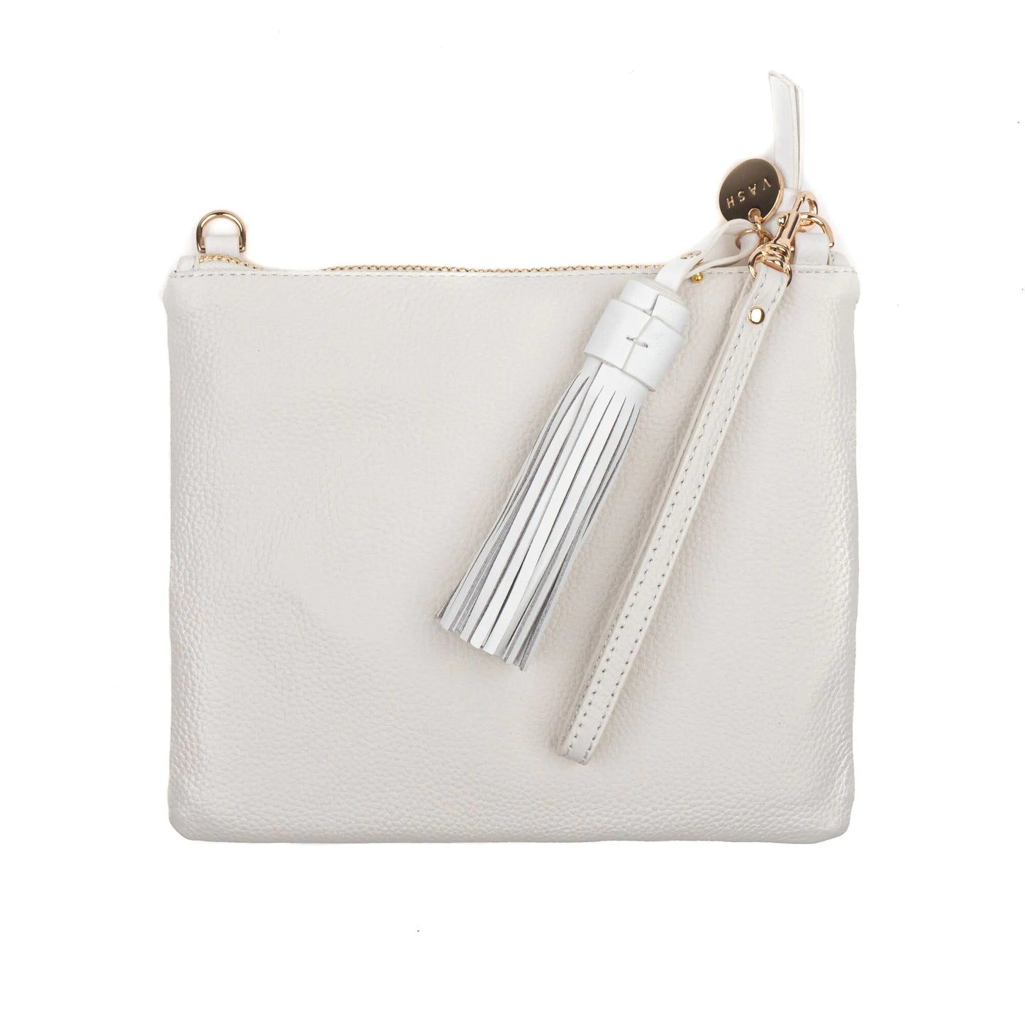 Mickey White Croc Clutch