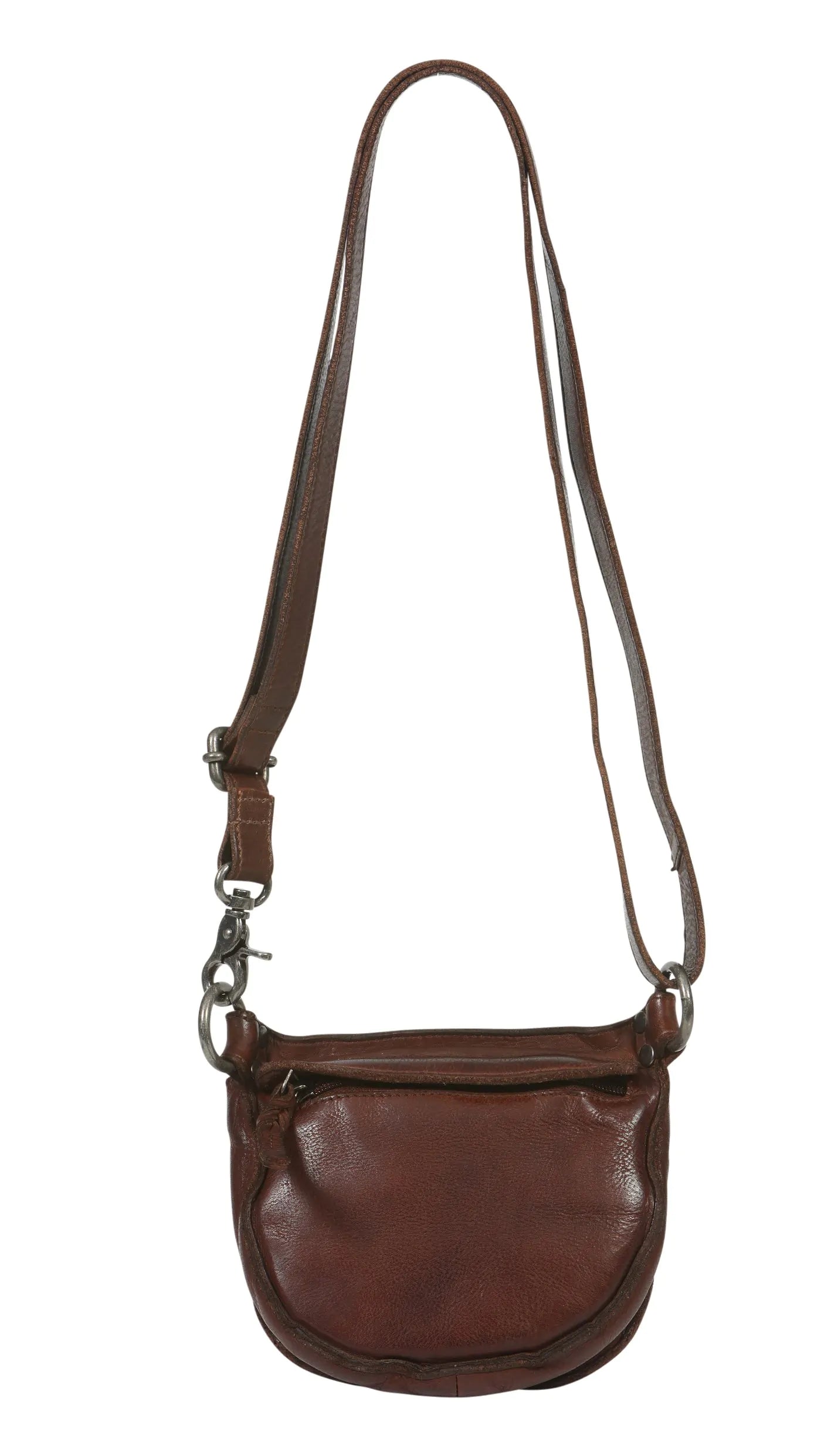 Vintage Leather Scallop Bag