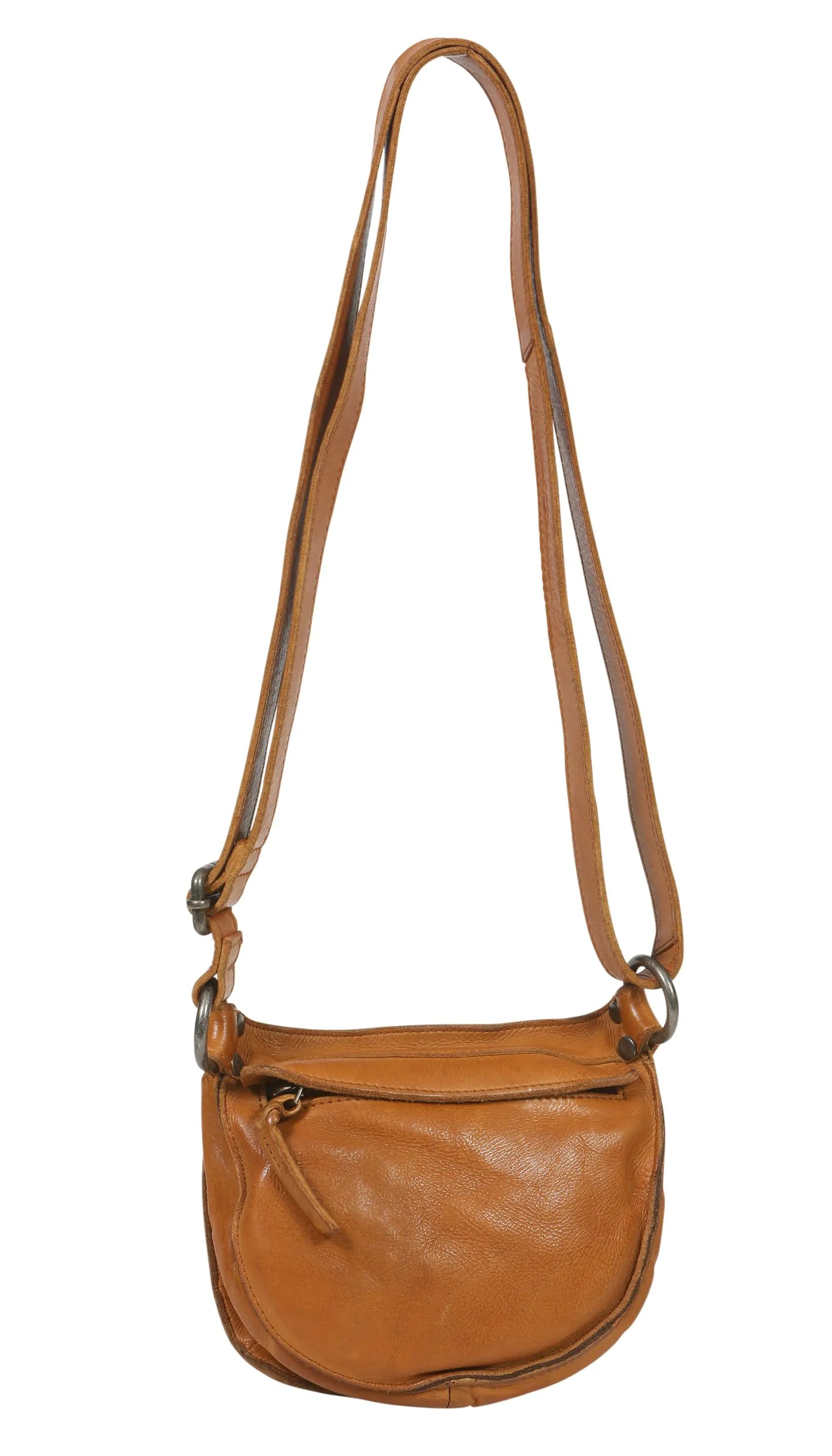 Vintage Leather Scallop Bag