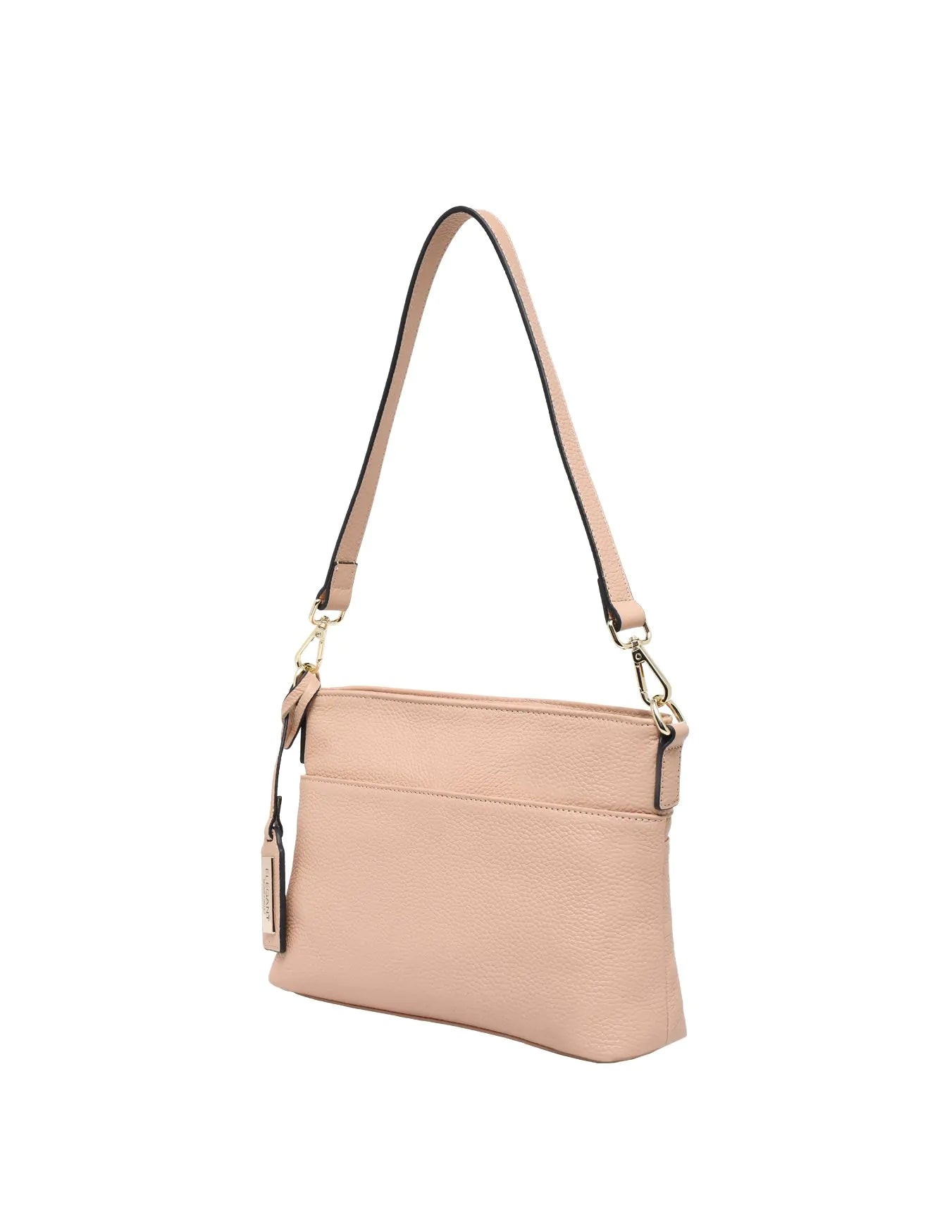Violet Leather Crossbody Bag