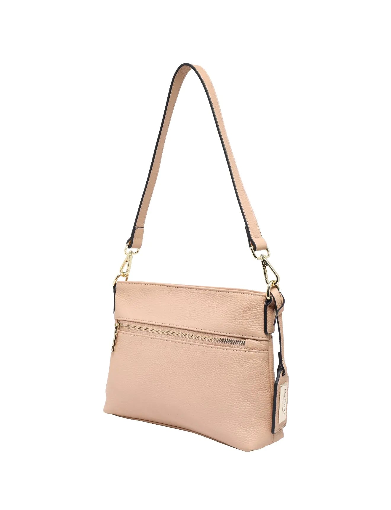 Violet Leather Crossbody Bag