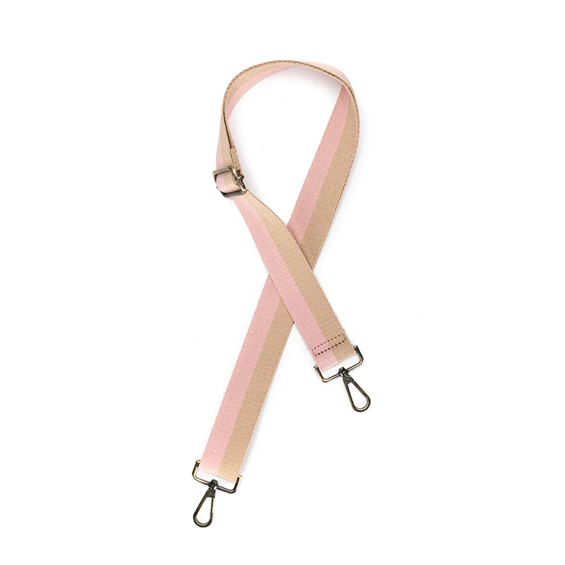 Interchangeable HandBag Strap Pink Stripe