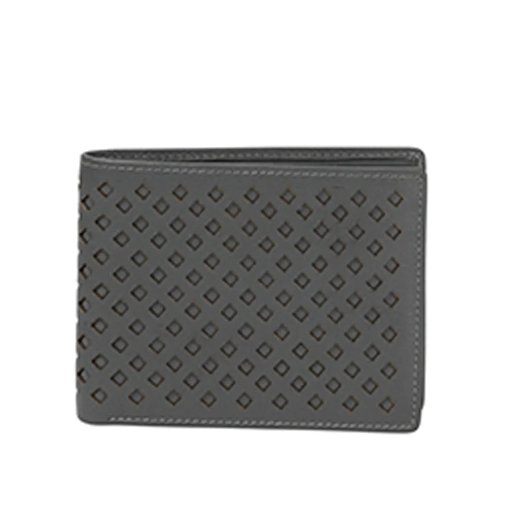 Diamond Lazer Cut Bifold Leather Wallet