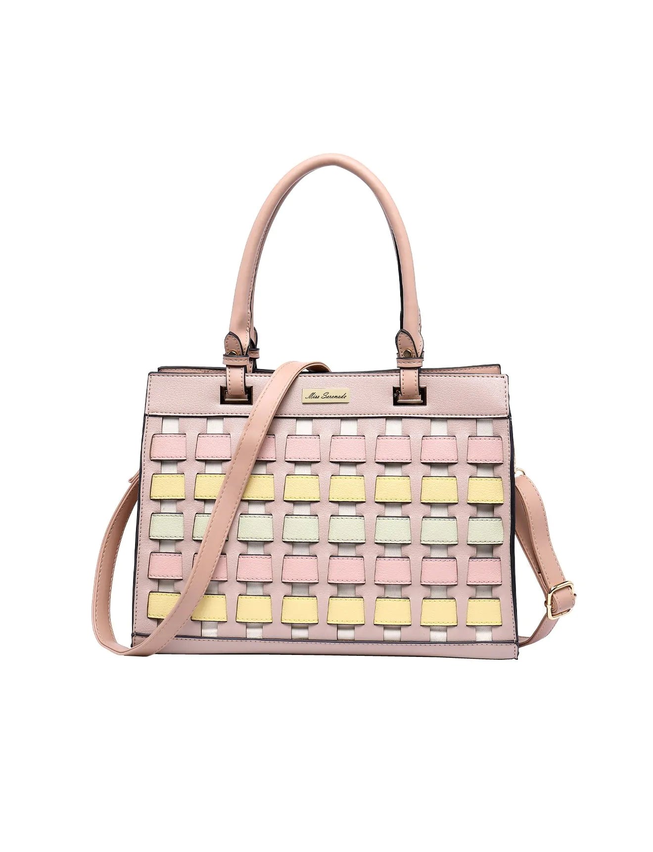 Anastasia Vegan Leather Woven Bag