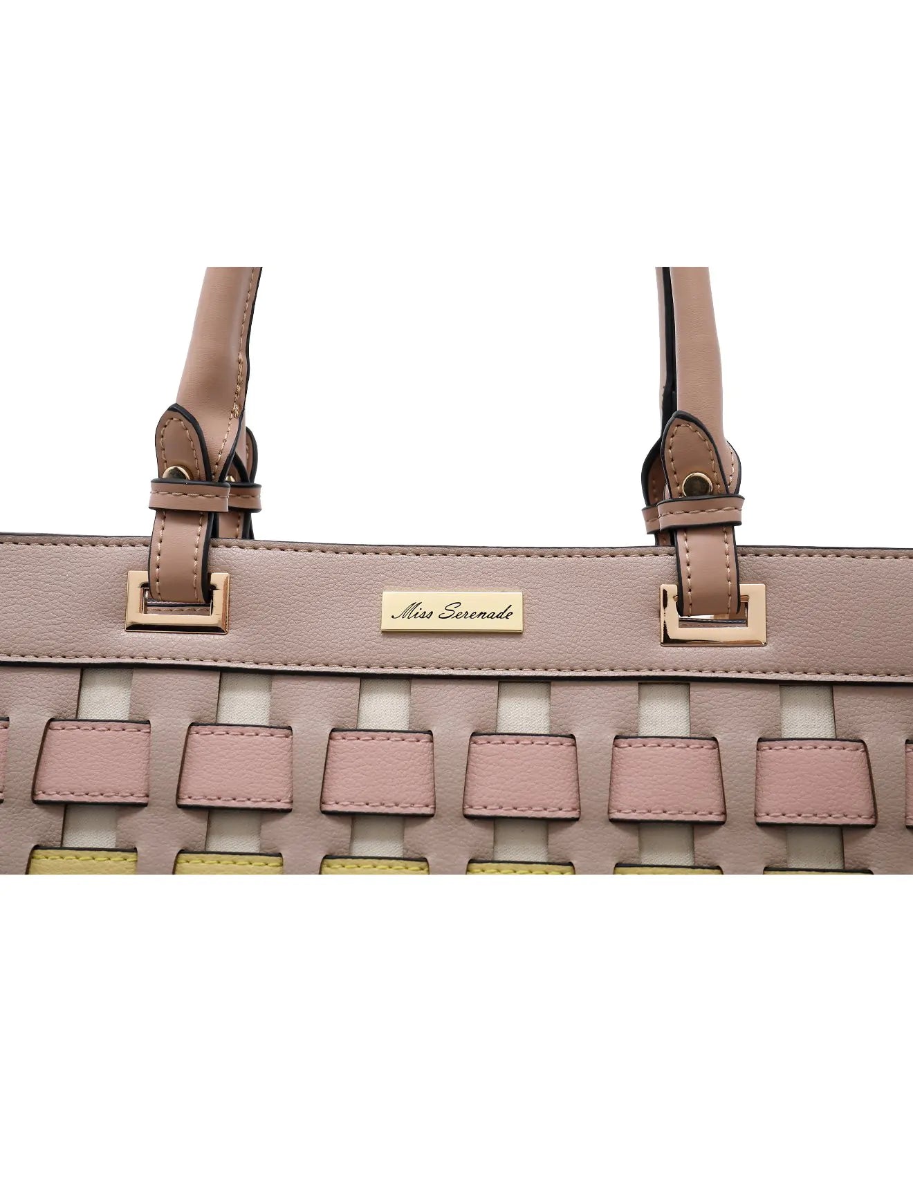 Anastasia Vegan Leather Woven Bag
