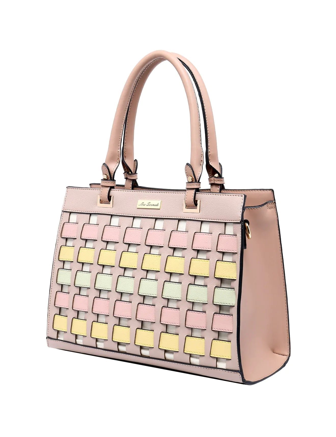 Anastasia Vegan Leather Woven Bag