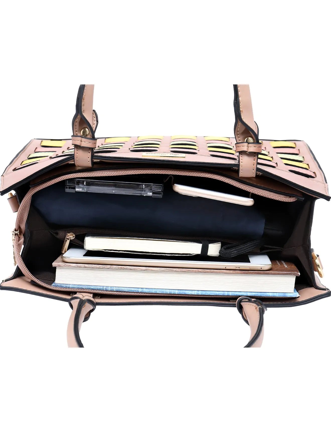 Anastasia Vegan Leather Woven Bag