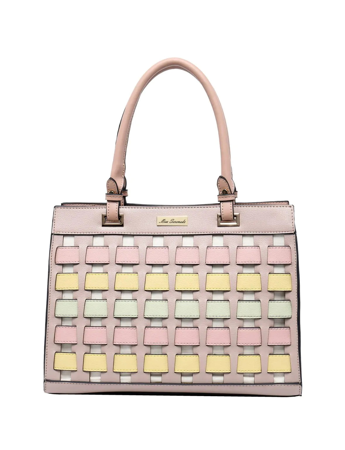 Anastasia Vegan Leather Woven Bag