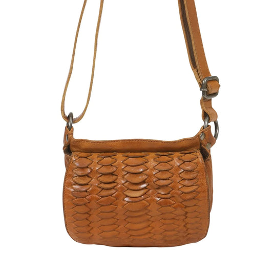 Vintage Leather Scallop Bag