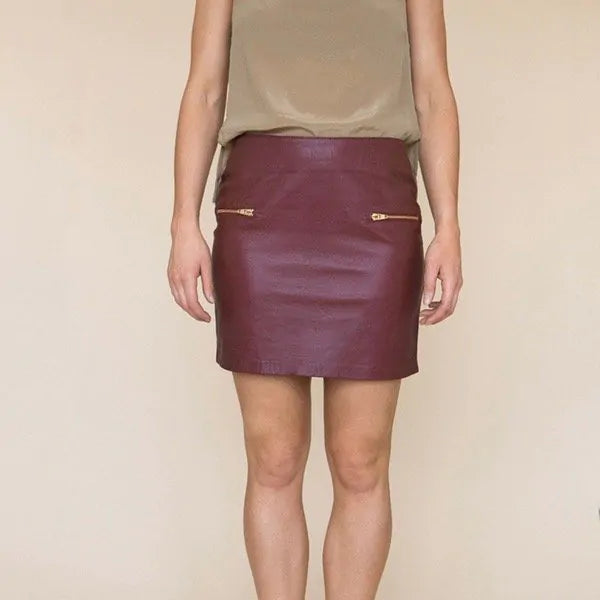 AM to PM Leather Skirt
