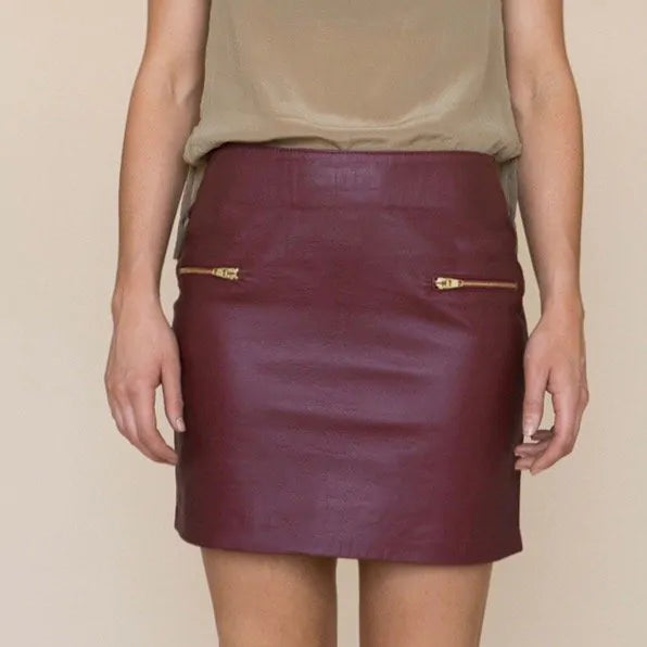 AM to PM Leather Skirt