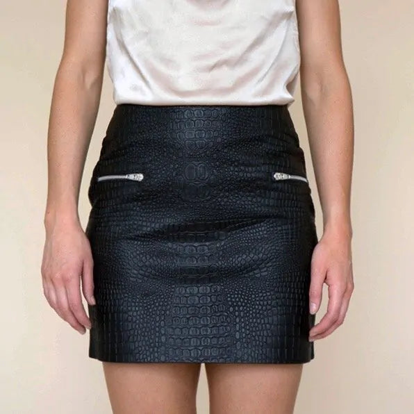 AM to PM Leather Skirt